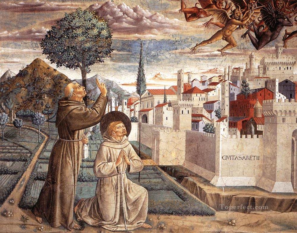 聖フランシスコの生涯の場面 場面 6北の壁 ベノッツォ・ゴッツォーリ油絵